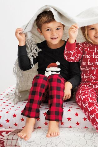 Red/Black Santa Pyjamas (3-16yrs)